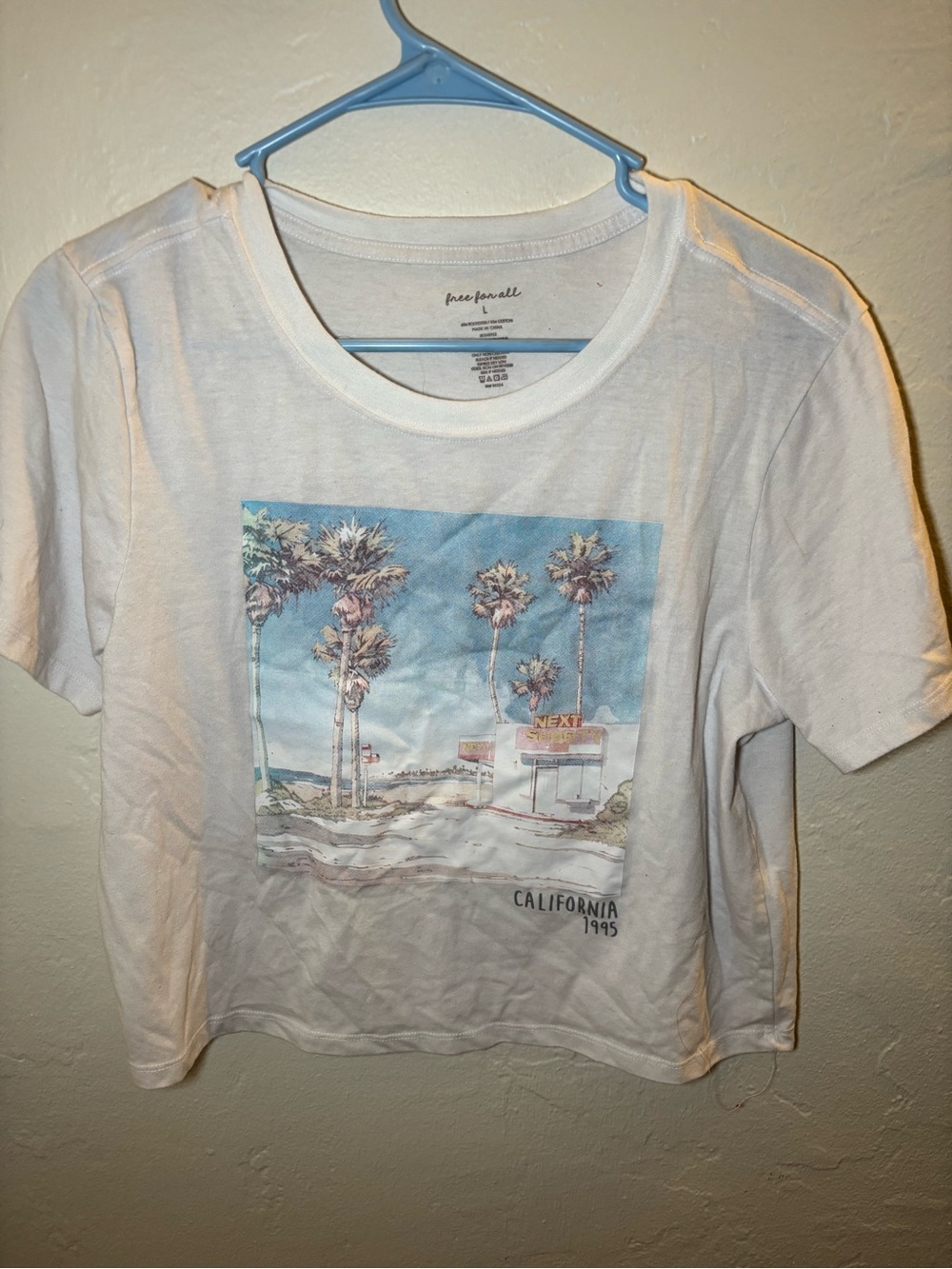 White California Palm-Print Tee